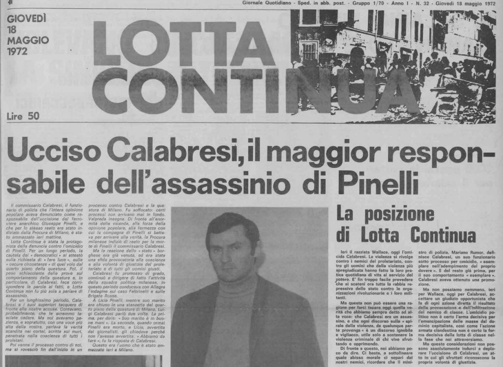 Anni Fa Veniva Ucciso Il Commissario Calabresi Tutti I Nomi Di Chi